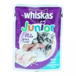 Whiskas(วิสกัส) เปียกซอง ลูกแมวJuniorทูน่า 85g