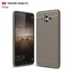 Case Huawei Mate 10 #เคสฝาหลังTPUนิ่ม ผิวแบบโลหะขัดตกแต่งคาร์บอนไฟเบอร์สวยงามทันสมัย