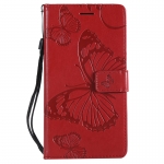 Case Samsung Galaxy A2 Core #เคสฝาพับหนัง PU Imprint Butterflies Pattern