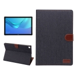 Case Huawei MediaPad M5 Pro 10.8 นิ้ว #เคสฝาพับหนัง PU ผิวยีนส์พับตั้งได้ Jeans Cloth Leather Wallet