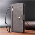 เคส Samsung Galaxy S8 Plus#เคสฝาพับหนัง PU มีช่องซิปช่องเก็บบัตรหลายช่อง Zipper Wallet Leather Flip Case