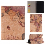 เคส Huawei MediaPad M5 Pro 10.8 นิ้ว #เคสฝาพับหนัง PU พิมพ์รูปแบบแผนที่ Map Pattern Stand Wallet Leather