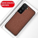 Case Samsung Galaxy S21+ #เคสฝาหลังเคลือบผิวผ้า Matte Cloth PU + PC + TPU Hybrid