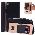 Case Huawei MediaPad M5 Lite 8 นิ้ว #เคสแบบฝาพับหนัง PU มีที่สวมนิ้วสำหรับ Leather Stand Card Holder Tablet Case with Elastic Band
