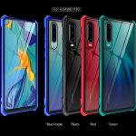 Case Huawei P30 #เคสกรอบโลหะ + แผ่นหลังกระจก Metal Frame + Glass Back ไฮบริด Protector