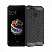 Case Xiaomi Mi A1 Mi 5X #เคสฝาหลังนิ่ม Woven Texture Soft TPU สีดำ