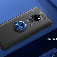 เคส Huawei Mate 20 X TPU #เคสฝาหลังมีแหวนสวมนิ้ว Finger Ring Kickstand (Built-in แผ่นโลหะ) สีดำ/ฟ้า