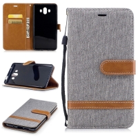 เคส Huawei Mate 10 #เคสฝาพับหนัง PU สีเทา