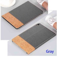 Case Huawei MatePad Pro 10.8 #เคสฝาพับกระเป๋าสตางค์หนัง PU สมาร์ท 2 สี Bi-color Smart Stripe Leather Wallet สีเทา