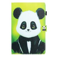 เคส Samsung Galaxy Tab S6 Lite 10.4 SM-P610 P615 P617 #เคสฝาพับหนัง PU พิมพ์ลาย Pattern Printing PU Leather Flip ลาย Panda