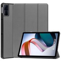 Case แท็บเล็ต Redmi Pad 10.61" 2022 #เคสฝาพับหนัง PU แบบ 3 พับ Tri-fold Stand Leather Smart Tablet สีเทา