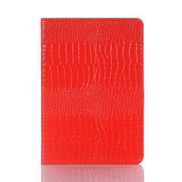 เคส Samsung Galaxy Tab S7 SM-T870 SM-T875 #เคสฝาพับแบบกระเป๋าสตางค์ลายผิวหนังจระเข้ Crocodile Texture สีแดง