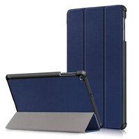 Case Samsung Galaxy TAB A 10.1 2019 SM-T510/SM-T515 #เคสฝาพับหนัง PU แบบพับ 3 พับ Tri-fold Stand Flip Leather Case สีน้ำเงิน
