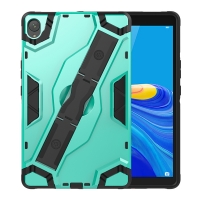 Case Huawei MediaPad M6 10.8 #เคสฝาหลังแท็บเล็ตกันกระแทกมีที่สวมนิ้ว Shield Style Strap Kickstand สีเขียว