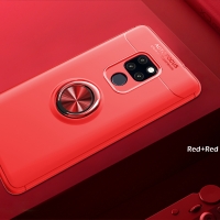 เคส Huawei Mate 20 X TPU #เคสฝาหลังมีแหวนสวมนิ้ว Finger Ring Kickstand (Built-in แผ่นโลหะ) สีแดง