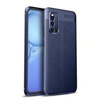 Case Vivo V19 #เคสฝาหลัง TPU ผิวลิ้นจี่ช่วยป้องกันลายนิ้วมือและกันลื่นได้ดี สีน้ำเงินเข้ม