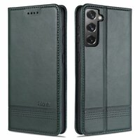 เคส Samsung Galaxy S23+ 5G #เคสฝาพับ AZNS สไตล์ Retro หนัง PU มีช่องเสียบการ์ด สีเขียว