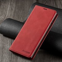 Case Samsung Galaxy S22+ 5G#เคสฝาพับแบบกระเป๋าสตางค์ FORWENW Leather Wallet Case สีแดง
