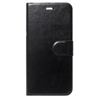 Case Asus Zenfone Max (M2) ZB633KL #เคสฝาพับหนัง PU ผิวหนังม้าปกเสริมแผ่นเหล็กมีช่องใส่บัตรคุณภาพดี สีดำ