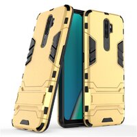 เคส OPPO A9 (2020) / OPPO A5 (2020)#เคสฝาหลังพลาสติก ไฮบริด TPU + Kickstand (สินค้าพร้อมส่ง) สีทอง