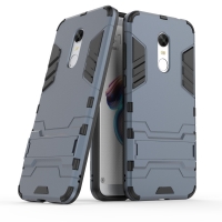 Case Xiaomi Redmi 5 Plus #เคสฝาหลัง Cool Guard ไฮบริด พลาสติก+TPU มีขาตั้งในตัว สีน้ำเงิน