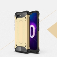 Case Honor 10 #เคสฝาหลังเกราะป้องกัน ไฮบริด พลาสติก+TPU สีทอง