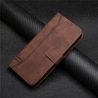 เคส Samsung Galaxy A53 5G#เคสฝาพับแม่เหล็กพร้อมช่องใส่บัตรแบบกระเป๋าสตางค์ Magnetic Flip Wallet Bracket Leather TPU Phone Case สีกาแฟ