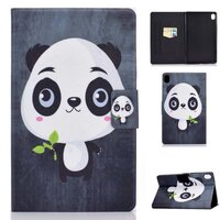 Case Huawei MediaPad M6 8.4 นิ้ว #เคสฝาพับพิมพ์ลายหนัง PU พร้อมที่เก็บการ์ด Pattern Printing PU Leather Tablet Stand Case with Card Storage ลาย Panda