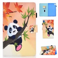 เคส Huawei MediaPad M6 10.8 นิ้ว #เคสฝาพับพิมพ์ลายหนัง PU พร้อมที่เก็บการ์ด Pattern Printing PU Leather Tablet Stand Case with Card Storage ลาย Panda