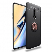 Case Xiaomi Mi 9T #เคสฝาหลัง TPU Finger Ring Kickstand (แผ่นโลหะแบบ Built-in) Black + Rose Gold