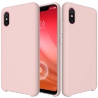 Case Xiaomi Mi 8 Pro #เคสฝาหลังซิลิโคนนิ่มคุณภาพดี Liquid Silicone Back Case สีชมพู