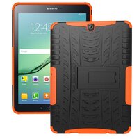 Case Samsung Galaxy Tab S2 9.7 T810 T815 SM-T810 T813 T819 #เคสฝาหลังKickstand PC + TPU Hybrid กันกระแทก สีส้ม