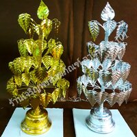 ต้นโพธิ์เงิน-โพธิ์ทอง กะไหล่อย่างสวย ขนาด 4 ชั้น