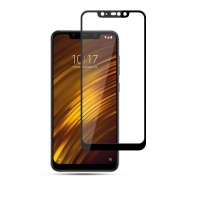 ฟิล์มกระจก Xiaomi Pocophone F1 แบบเต็มจอ Silk Print Arc Edge Full Coverage Tempered Glass สีดำ