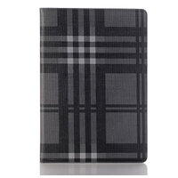 เคส Huawei MediaPad M5 8.4 นิ้ว #เคสฝาพับกระเป๋าสตางค์หนัง PU รูปแบบลายสก็อต สีเทา