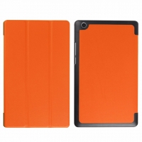 เคส Lenovo Tab3 8.นิ้ว #เคสแบบ 3 พับสีสันสดใสพับวางตั้งได้สีสันสวยงามราคาถูก สีส้ม