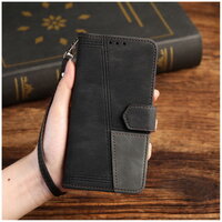 เคส vivo V21 5G #เคสฝาพับ หนัง PU มีช่องใส่บัตร สีดํา
