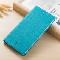 Case Huawei Y7p#เคสฝาพับหนัง PU VILI DMX Cross Texture Leather คุณภาพดี สีฟ้า