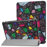 Case Huawei MediaPad M3 Lite10 10.1นิ้ว #เคสฝาพับรูปแบบการพิมพ์ Tri-fold Stand Leather Case ลาย Geometric Pattern