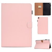 เคส Samsung Galaxy Tab S6 Lite 10.4 SM-P610 P615 P617 #เคสฝาพับหนัง PU มีช่องใส่บัตร Magnetic Flip PU Leather Case Cover Stand สีชมพู
