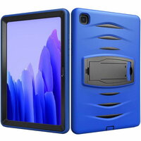 เคส Samsung Galaxy Tab A7 10.4" 2020 (T500,T505,T507) #เคสฝาหลังกันกระแทกพลาสติกแข็ง + ซิลิโคนพร้อมขาตั้ง สีฟ้า