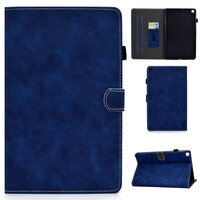 เคส Samsung Galaxy Tab A7 10.4นิ้ว 2020 (T500,T505,T507) #เคสฝาพับหนัง PU มีช่องใส่บัตร Magnetic Flip PU Leather Case Cover Stand สีน้ำเงิน