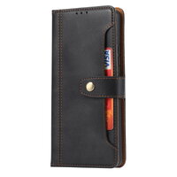 เคส iPhone 13 Pro Max #เคสฝาพับหนัง PU สไตล์กระเป๋าสตางค์พร้อมช่องใส่การ์ด Multi-Card Slots Wallet Casing PU Leather Case Magnetic Buckle Book Flip Cover สีดำ