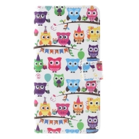 เคส Mate 10 pro #เคสฝาพับหนัง PU สไตล์กระเป๋าสตางค์พิมพ์ลายน่ารักๆสีสันสดใส ลาย Owl Family
