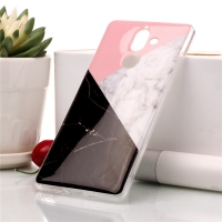 Case Nokia 7 plus #เคสฝาหลัง TPU นิ่มพิมพ์ลายรูปแบบลายหินอ่อน ลาย Pink / Grey / Black