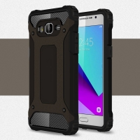 Case Samsung Galaxy J2 Prime #เคสกันกระแทกเกราะป้องกัน ไฮบริด พลาสติก+TPU สวยงามทันสมัย สีดำ