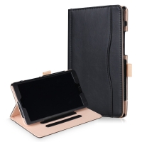Case Lenovo Tab 4 8 Plus #เคสฝาพับหนัง PU มีแถบยืดหยุ่นสวมนิ้ว Pocket Front PU Leather with Elastic Band สีดำ