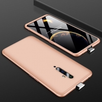 เคส OPPO Reno 2F #เคสฝาหลังพลาสติกแข็ง Detachable All-wrapped Matte แยกชิ้นได้ สีทอง