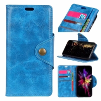 Case Xiaomi Mi A2 Lite #เคสฝาพับแบบกระเป๋าสตางค์หนัง PU Textured PU Leather Wallet สีฟ้า