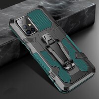 Case Samsung Galaxy A50 / A50s / A30s #เคสฝาหลังกันกระแทกมีคลิบหนีบ ไฮบริด พลาสติก+TPU Heavy Duty Rugged Hybrid สีเขียว